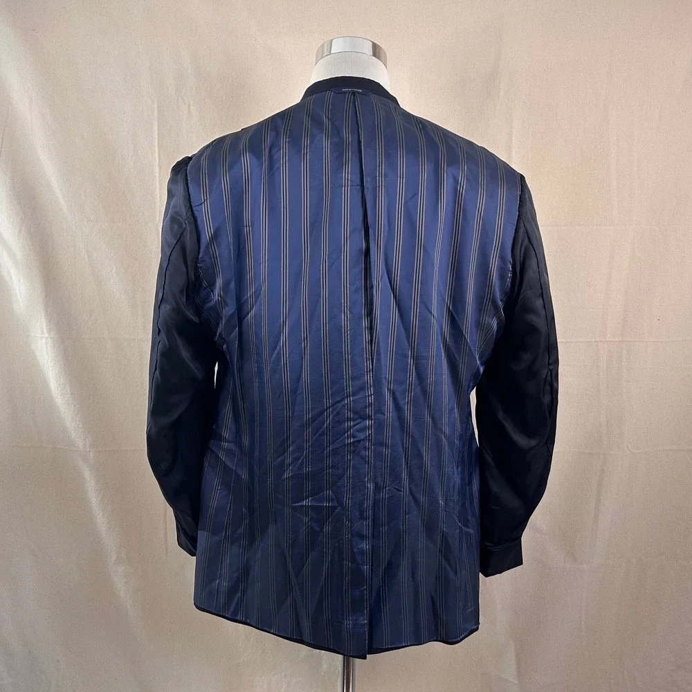 Brooks Brothers 44R Sport Coat 100% Wool Dark Navy Two Button Lined Vented